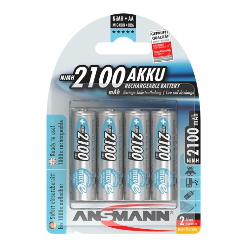 Ansmann AA NiMH újratölthető akkumulátor 2100 mAh - 4 db