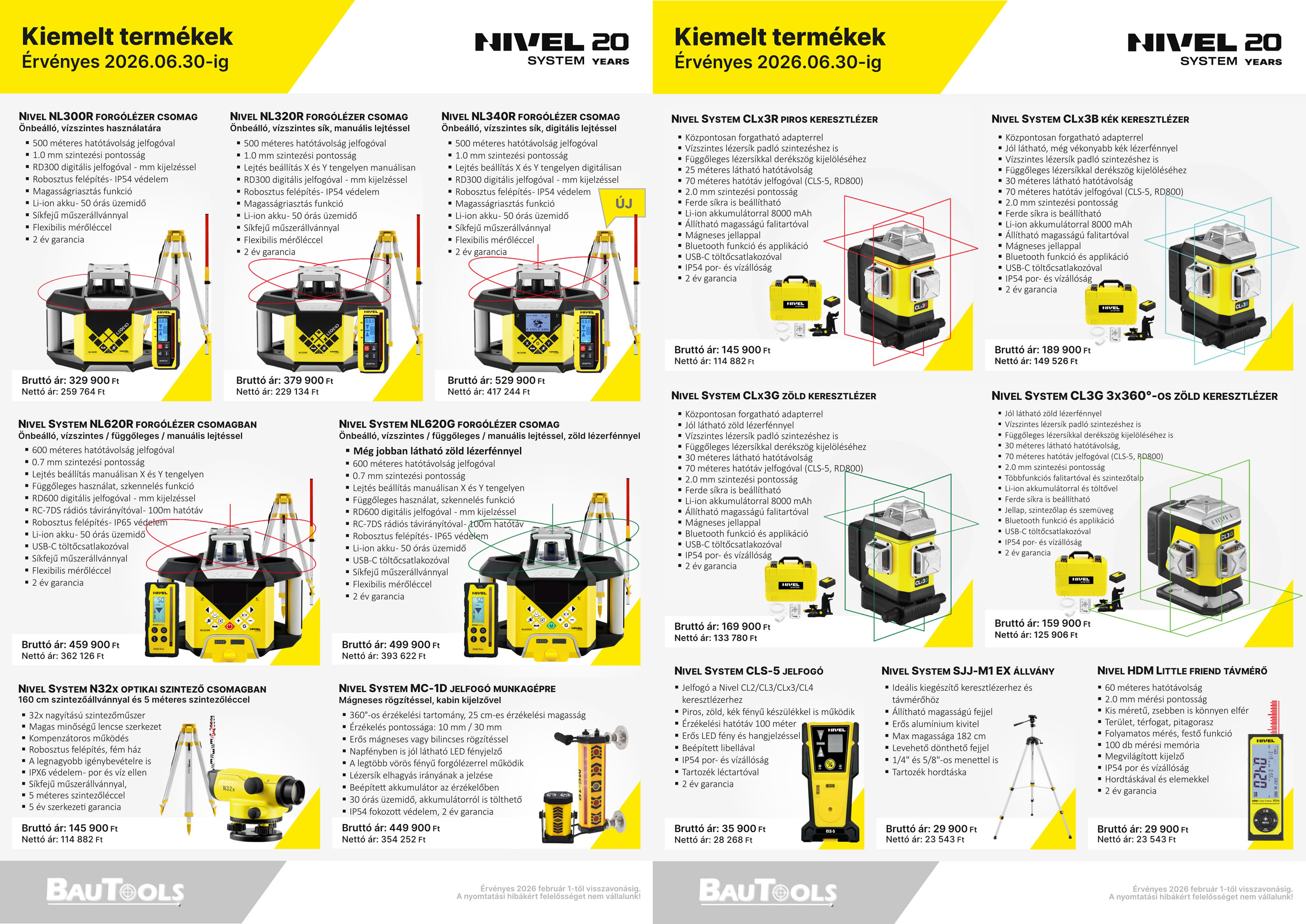 Nivel System kiemelt ajánlata - szórólap